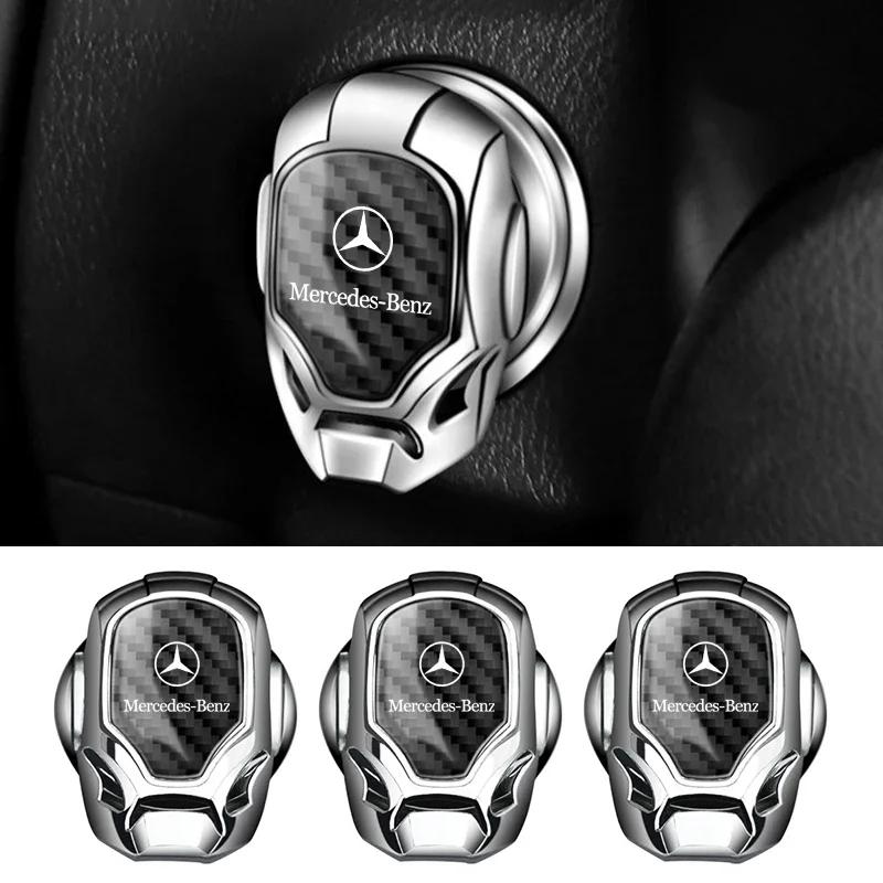 Copertura protettiva per pulsante di avviamento one-click per auto, adesivo decorativo per pulsante interno per Mercedes Benz AMG A B C E S CLA GLA GLC CLS Classe G