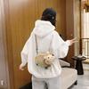 Cartoon Cute Cow Plush Shoulder Bag With Zipper Closure For Daily Use