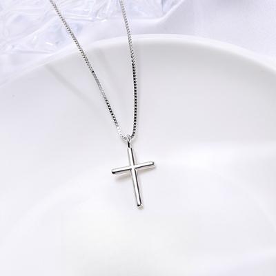 Jewelry Cross Necklace Women's Silver European and American Xiaohongshu Same Accessories Clavicle Chain