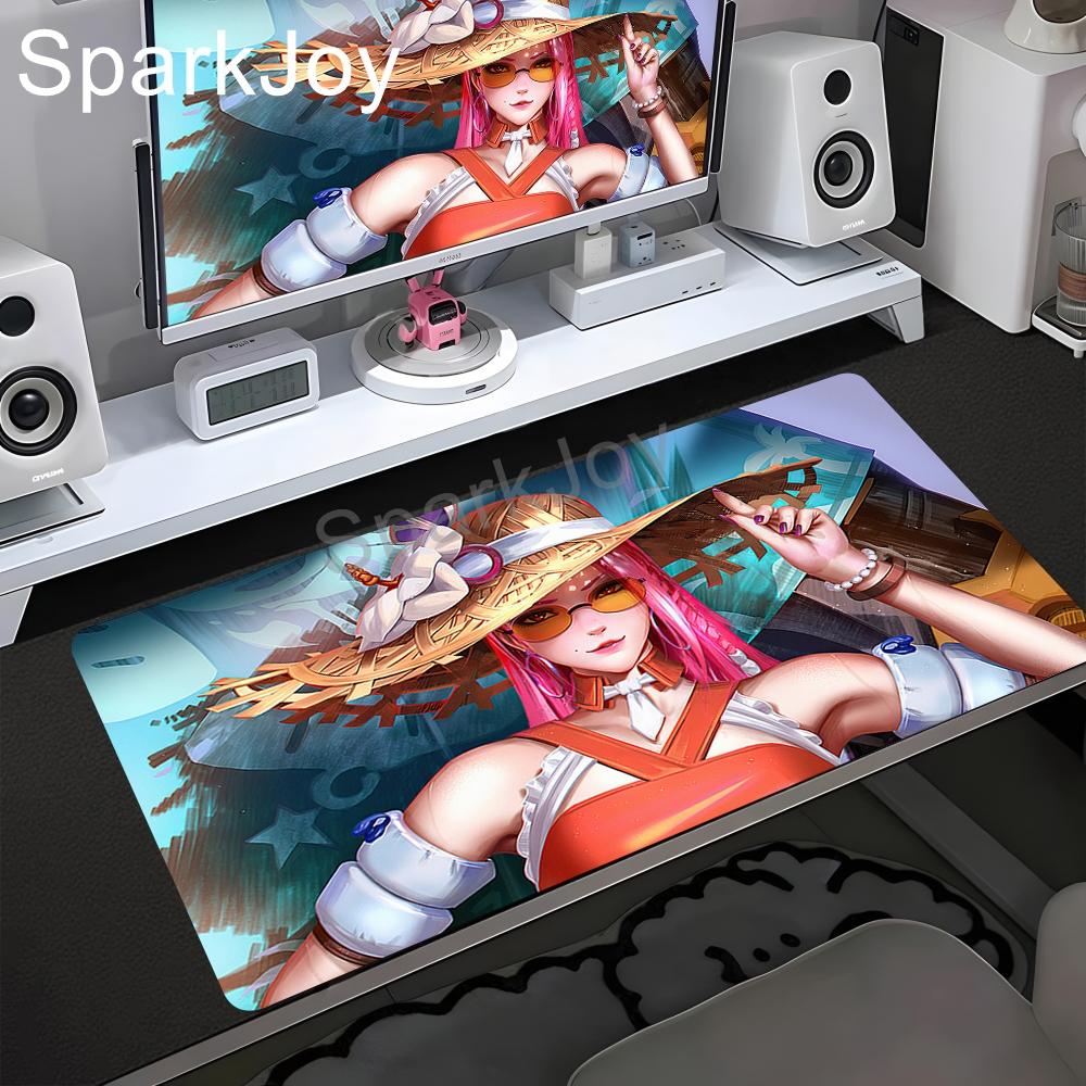 PC Gamer Cabinet Kawaii Mousepad XXL Sexy Anime Girl Overwatch Mercy Mouse Pad Keyboard Rug Laptop Gaming Accessories Desk Mat
