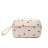 Corduroy Strawberry Makeup Pouch