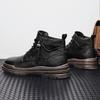 Autumn New Less High-top Leather Martin Boots Men's Outdoor Thick-soled Lace-up Tooling Boots Locomotive Boots