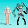 Original Hatsune Miku Q version 17th Miracle Edition Miku Singer Action Figure Joint Mobility Assembly Toy Doll Gift