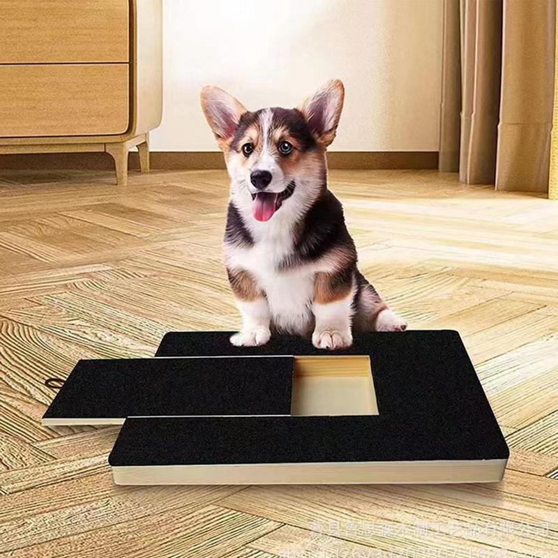 Hot Selling Dog Nail Scratch Board With Built-in Treat Box Wooden Puppy Nail Grinding Pad Dog Puppy Nail File Board Scratcher