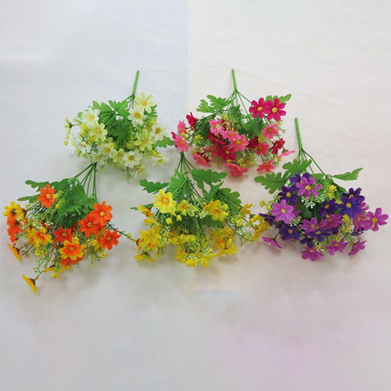 Stunning 28-head Artificial Chrysanthemum Daisy Bouquet For Weddings And Events