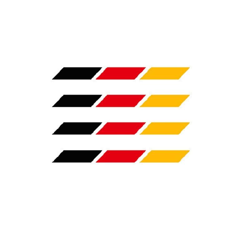 

Removable Automotive Decals For B Pillar Door Protection Italian France Germany Triple Color Weatherproof Adhesive