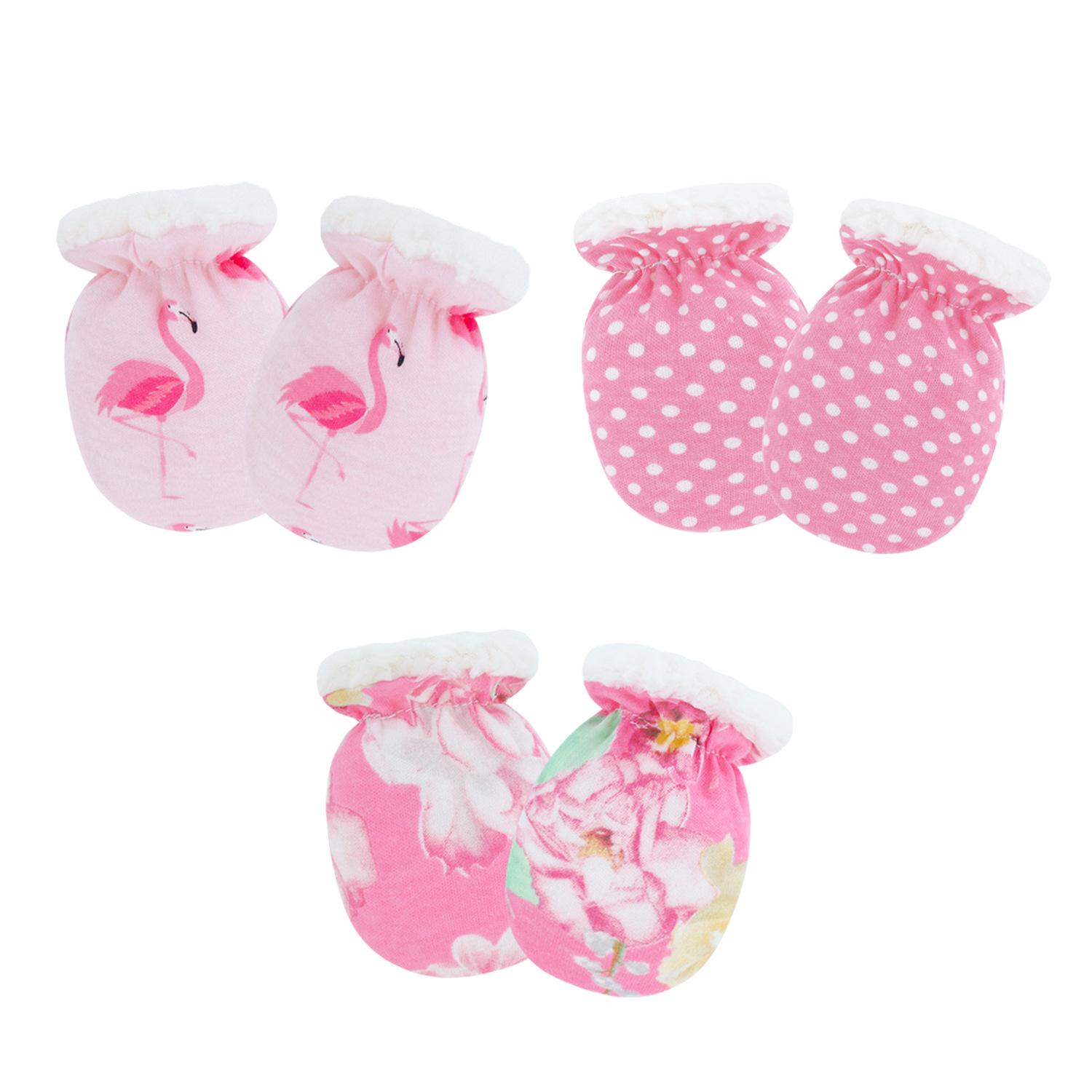 

3 пары утолщенных детских варежек из овечьей шерсти, мягкие эластичные зимние теплые варежки для новорожденных, защита от царапин, удобная защитная экипировка 0-1 год