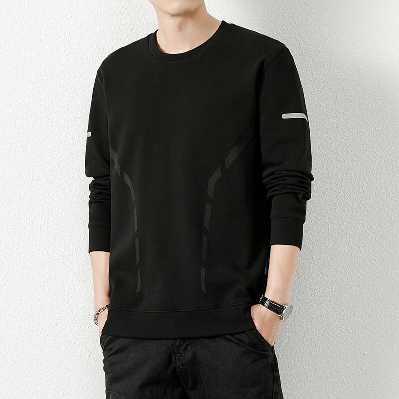 ROMON Men's Casual Round Neck Long Sleeve Sweatshirt