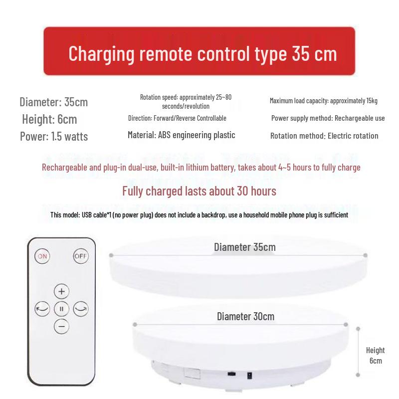 Automatic Rotating Display Stand with Remote for Photography and Live Streaming
