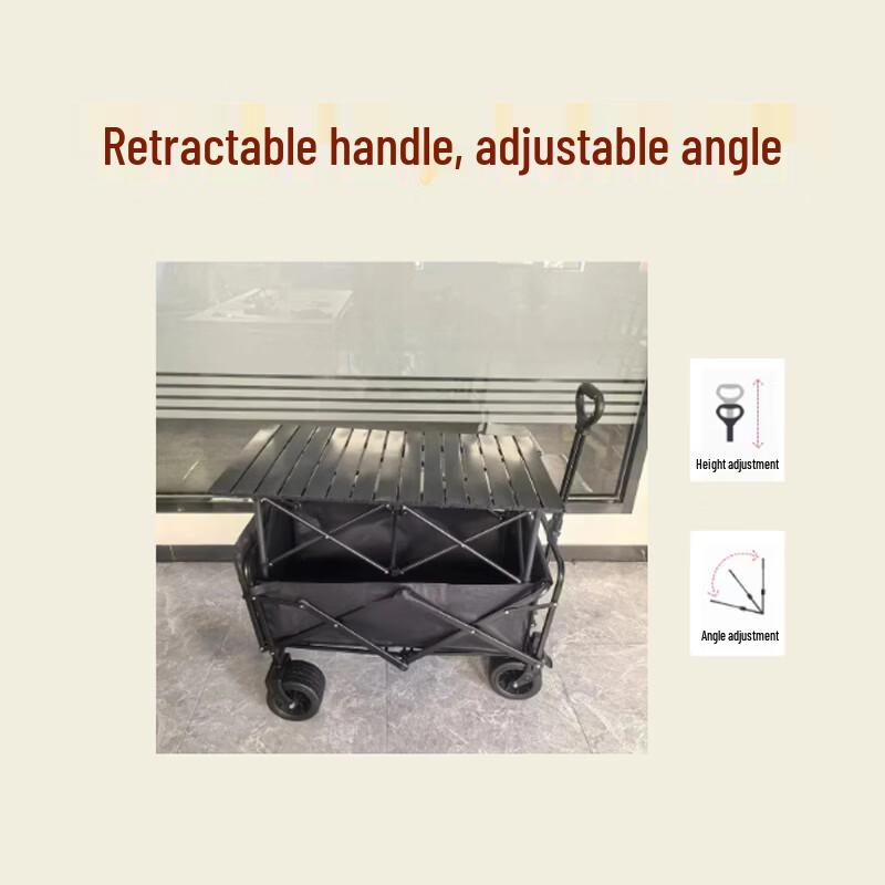 SPSR Reinforced Camping Cart with Folding Tabletop