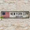 Individuelle Retro New York Aluminiumplakette USA-Flagge Wandkunst Man Cave Bar Dekor