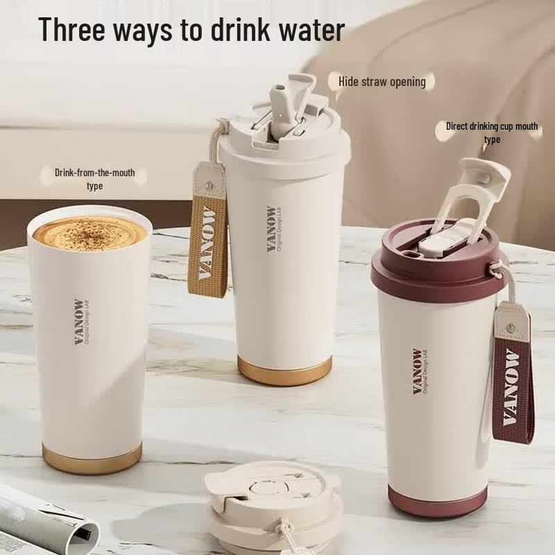 Vanow 500ml Ceramic Lined Insulated Coffee Tumbler