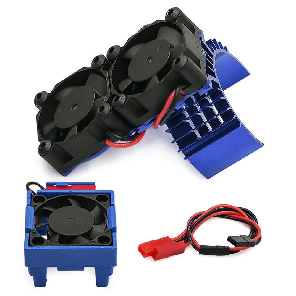 RC VXL-3s ESC Soğutma Fanı Motor Çift Fan Seti Uyumlu Traxxas Slash 4x4 Stampede 4x4 Rustler 4x4 Hoss 4×4 Velineon Soğutucu
