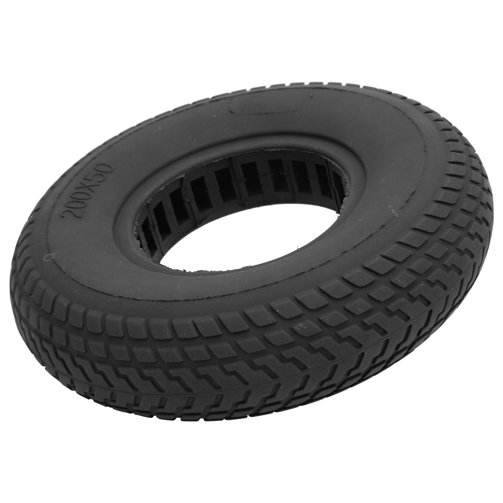 

200x50mm ExplosionProof Solid Tyre Rubber Tire Hollow Out Damping for Electric Scooter чёрный