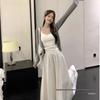 Grey Slimming Long Sleeve Knit Cardigan for Women - Casual and Versatile for Early Spring & Autumn