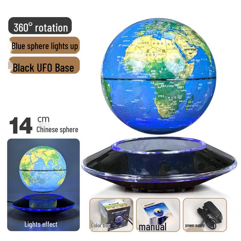 Creative 6-Inch Luminous Magnetic Levitation Globe Ornament