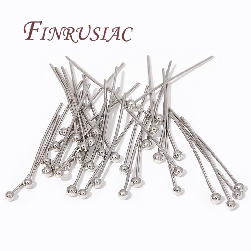 Pins For DIY,50Pcs/Lot 14K Real Gold Plated Pins For Jewelry,Pins with Ball,Bracelets/Earrings Accessories