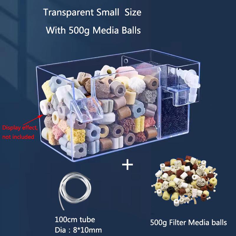 Внешний фильтр-короб для аквариума Акриловый фильтр Разделение сухого и влажного Маленький Тихий Внешний Подвесной Аквариум Капельный Перелив Новый