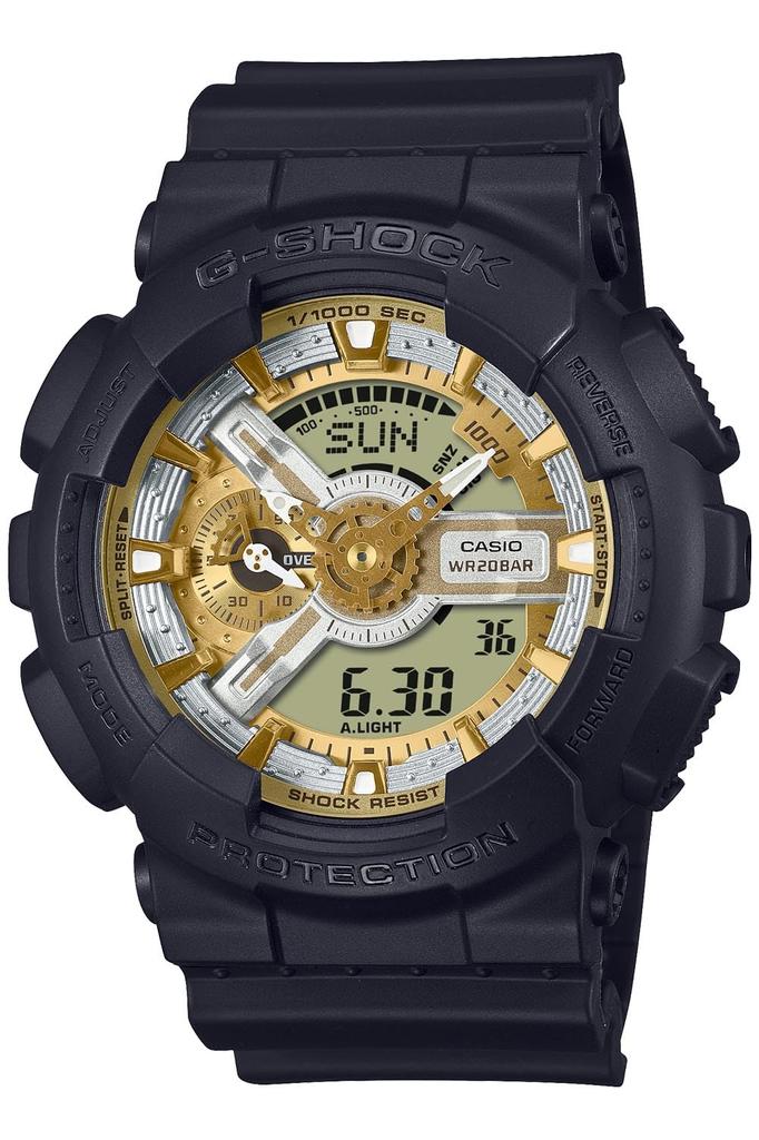 Pánské hodinky s metalickým ciferníkem, řada Black [Casio] G-Shock [] GA-110CD-1A9JF