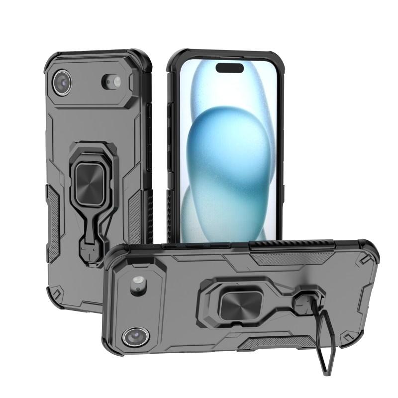 For iPhone 17 Air Phone Case WANLONFENG PC TPU Back Cover Kickstand with Tempered Glass