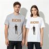 Abbigliamento Uomo Donna Serie TV Reacher Magliette Vintage Stampa Lettere Usurata T-shirt Manica Corta Girocollo Camicia Casual Top per Coppia