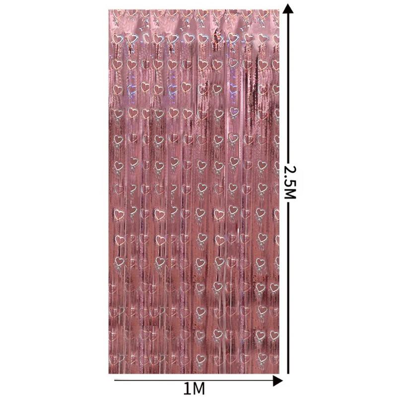 

2.5M Love Rain Silk Door Curtain - Wedding Decoration, Proposal Background & Lament Party Supplies 1mX2.5m