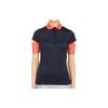 Color Block Polo Shirt Women Tops Navy-Blue GWJT05387-6855