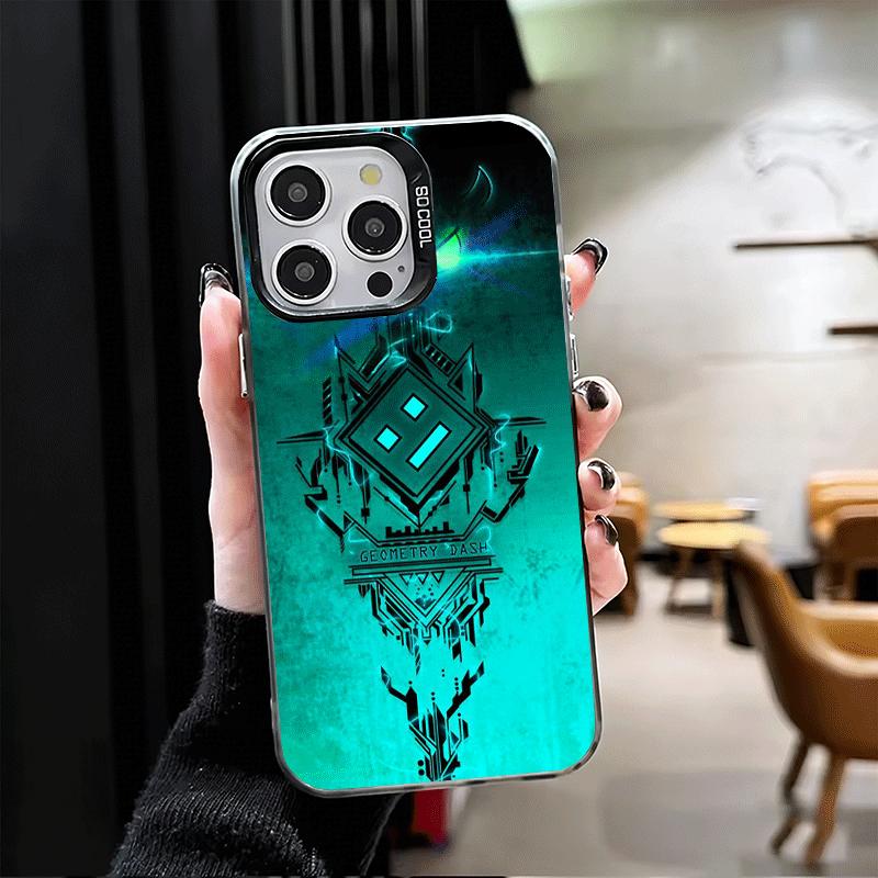 Geometry Dash Game Soft Phone Case for iPhone 15 16 17 Pro Max 17Air 16E 14 Plus 13 12 Mini Shockproof Cover Back Shell