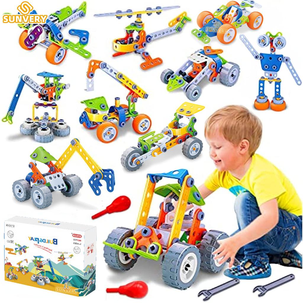 Toys Educational Creative Building Set for 4+ Birthday Gifts STEM Autism Sensory Toy Building Set Learning Games Boys