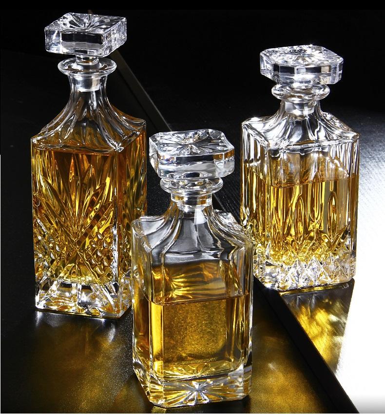 Crystal Glass Wine Red Bottle + Cups Wine Decanter Whiskey Liqour Pourer Home Bar Vodka Beer Bottle Jar Jug JR