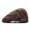 Plaid Forward Hat Men's Retro British Style Cap Spring Autumn Breathable Hat Women's Sun Hat