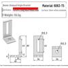 Adjustable 90-Degree Vertical Connector Bracket with Unequal Sides for Aluminum Profiles