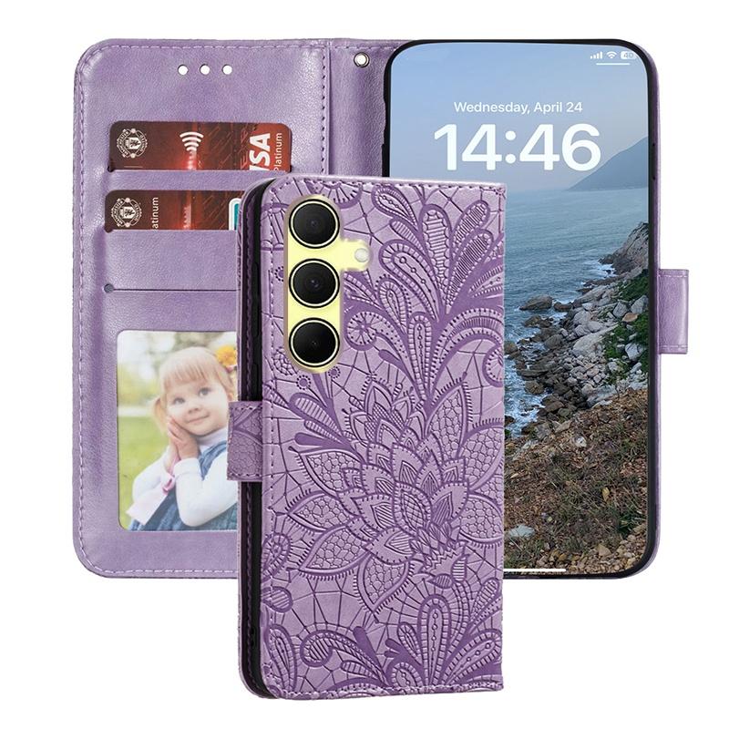 Book Case For Samsung Galaxy A17 A07 A16 A26 A36 A56 A27 A37 A57 A06 3D Floral Wallet Phone Cover with Card Slots