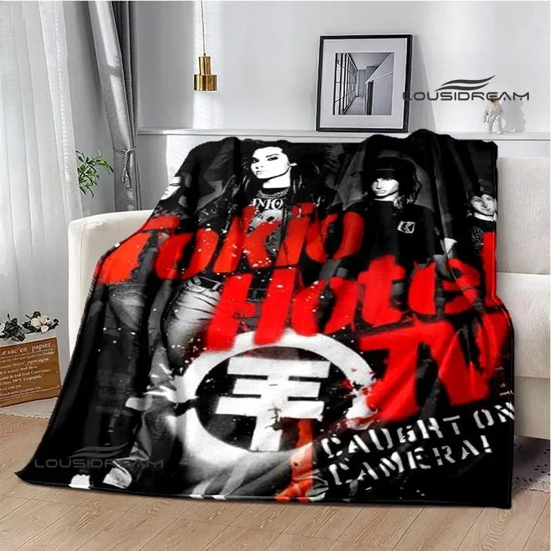 Rock band Tokio Hotel Printed blankets Picnic blanket Flange Warm blanket Home travel blankets bed linings birthday gift