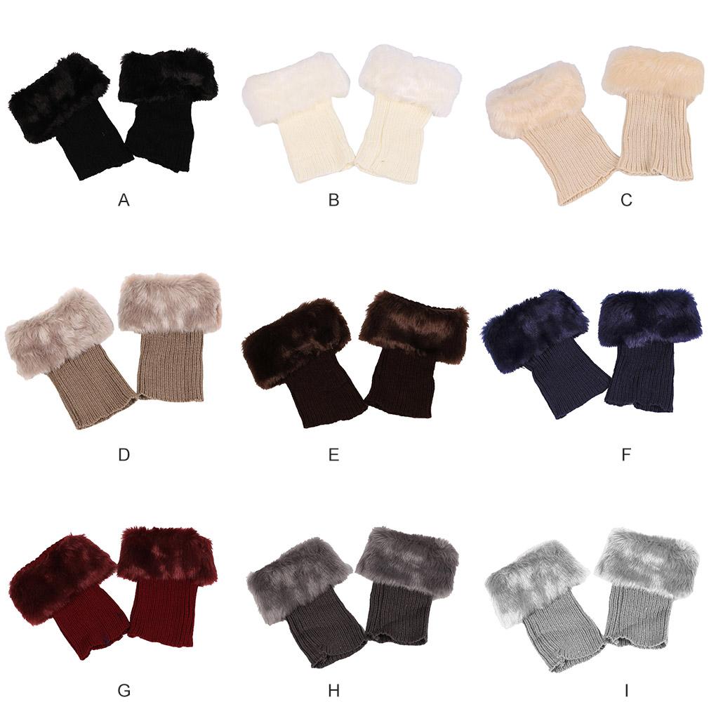 Leg Warmers Crochet Knit Flip Socks Short Boot Cover Retro Slimming Brace Ankle Protection Cuffs Toppers Stockings for Women