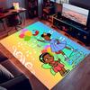 1pc Gracie's Corner Print Area Rug - Soft, Washable Non-Slip Indoor Mat for Office Chairs, Living Room, Home Office Decorative Rug
