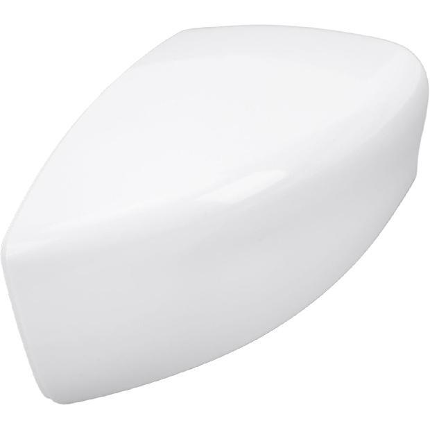 Side Mirror Cover Exterior Rearview Wing Mirror Housing Cap Unpainted White Replacement for Sentra 2012-2019 (without Turning Light Version) Right