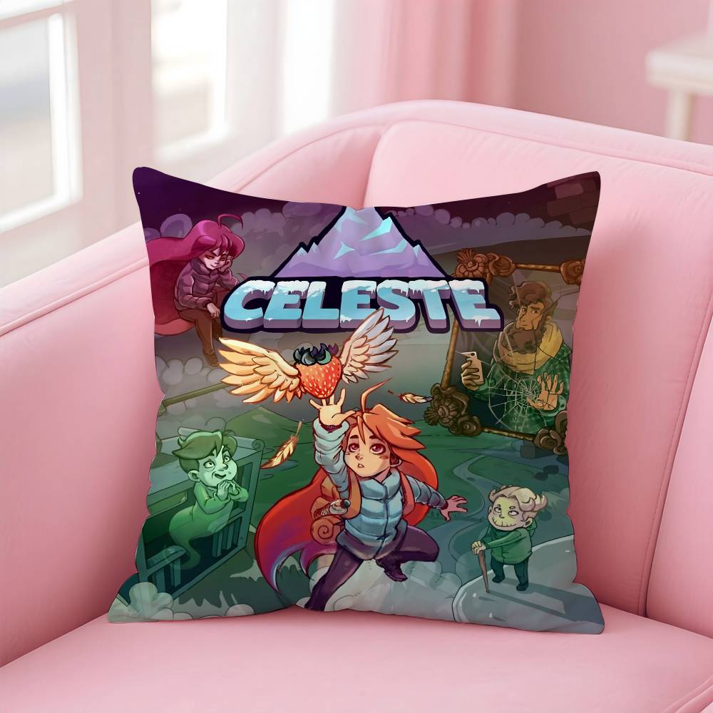 C-Celeste Game Funny Pillow Case Pattern Printing Pillowcase Living Room Sofa Cushion Cover Bedroom Room Decor