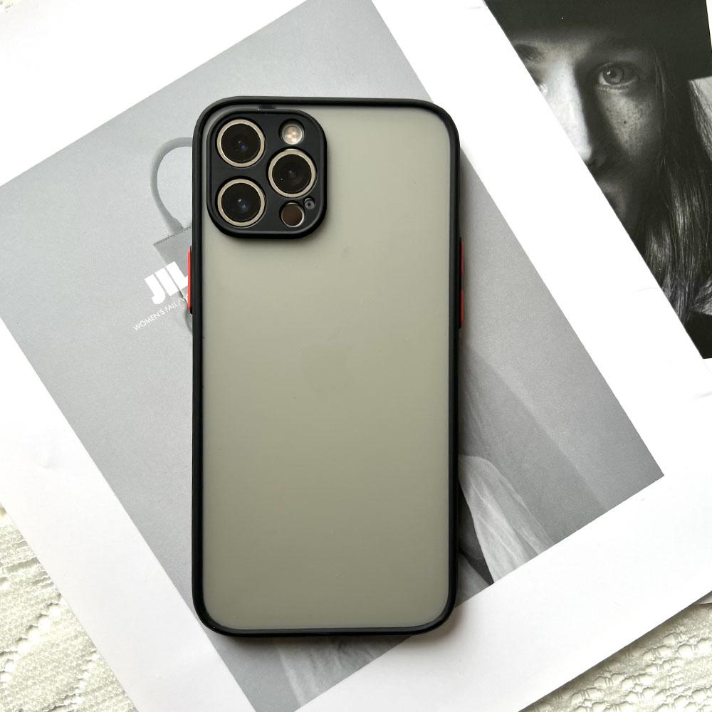 For iPhone 13 Pro Max Shockproof Bumper Clear Phone Case For iPhone 12 11 Pro Max XR X XS 7 8 Plus Soft Silicon Matte Hard Cover
