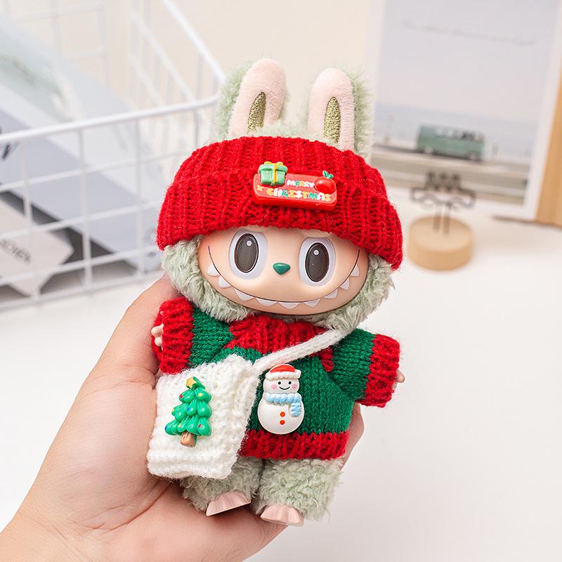 Labubu Christmas Sweater & Accessories Set for All Generations Keychain