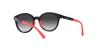 Emporio Armani EA4185F Black with Fuchsia Rubber and Light Blue Gradient Size 47 Sunglasses, Gray/Dark Lenses,