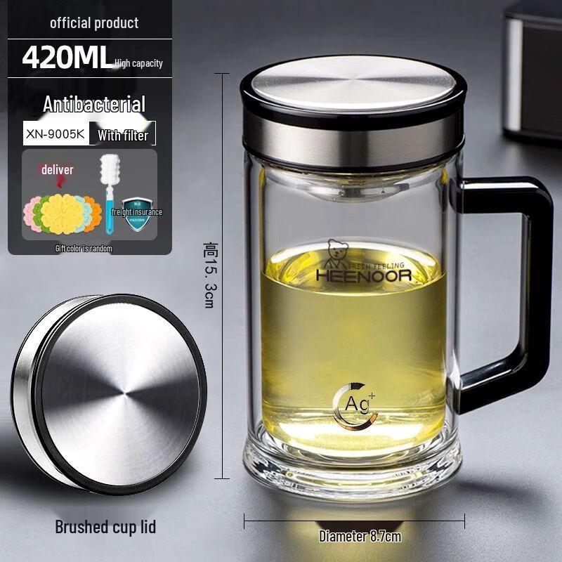Heenoor Double-Layer Borosilicate Glass Tea Cup