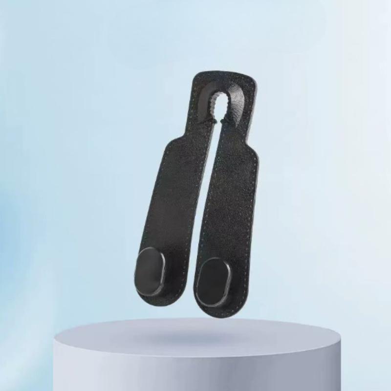 Durable Multifunctional Leather Car Headrest Hooks Car Seat Purse Hanger Storage Organizer for Hanging Bags and Personal Items