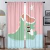 Domácí interiérové závěsy do obývacího pokoje Roztomilý dinosauří dělící zatemňovací závěs Halloweenská dekorace Tyl do ložnice Stínidla