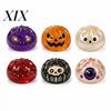 Stress Reduction Sensory Toy 1/6Pcs Halloween Dumpling Relief Toy, Devil Pumpkin Eyeball Skeleton Squeeze Anxiety Toys Dough Bun Fidget with Steamer,