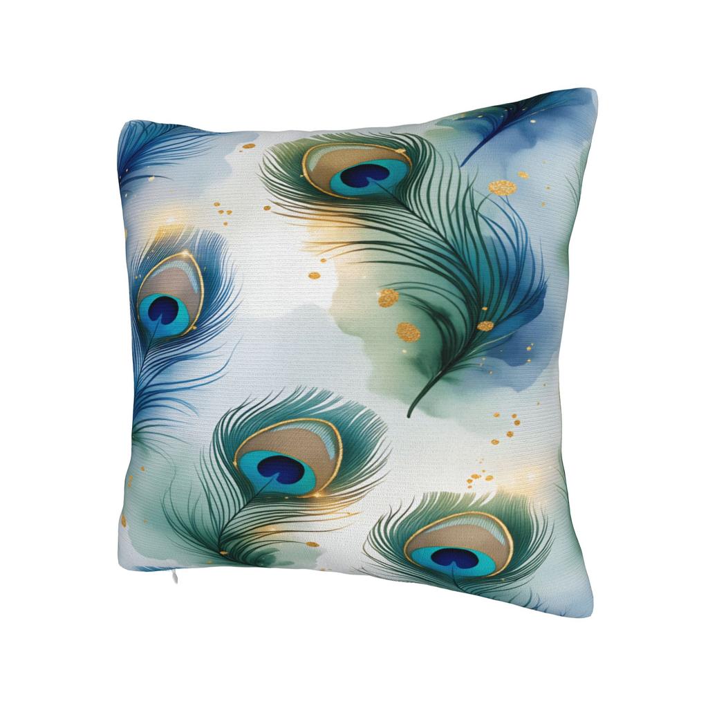 Peacock Feather Printing Pillow Case Fashion Pillow Cover Comfy Pillowcases For Sofa Couch Bed Living Room