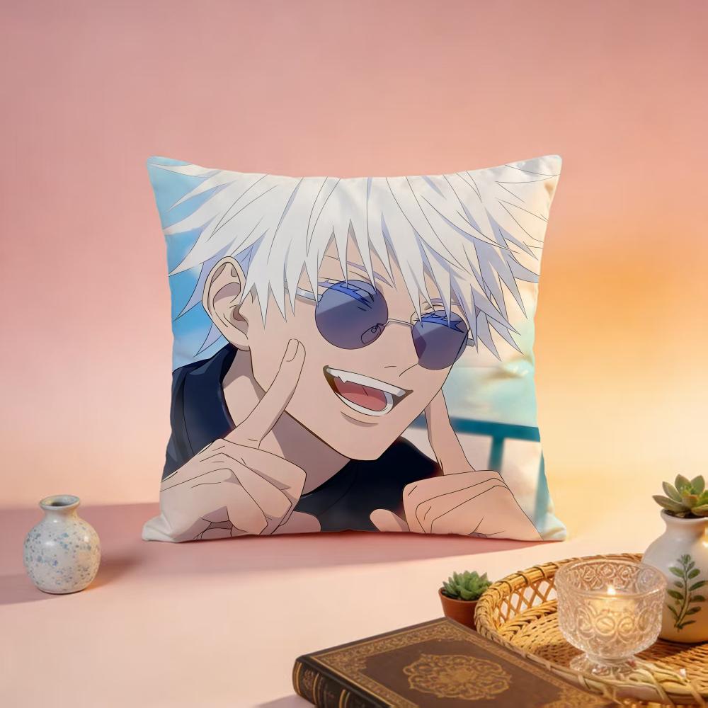 Popular JJujutsu Kaisenful Cushion Cover Premium SkinFriendly Pillow Case MultiPurpose for Home Office Travel