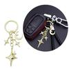 Inspired Alloy Keychain Pendant Featuring Star and Moon Openwork Pattern Compact Gift for Jewelry Lovers