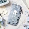Gothic Skull Cat Printed Long Wallet Fashion Casual Large Capacity Card Holder