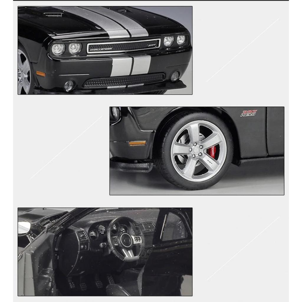 WELLY 1/24 DODGE 2012 Challenger SRT Alloy Sports Car Model Diecasts Metal Vehicles High Simulation Car Model Toys for Kids Gift